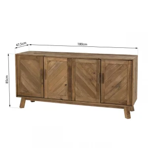 MACABANE Buffet ANDRIAN 4 Portes Bois Pin Recyclé 27