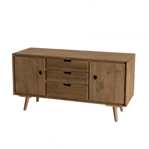 MACABANE Buffet ANDY Scandi Bois 2 Portes 3 Tiroirs Sapin 42