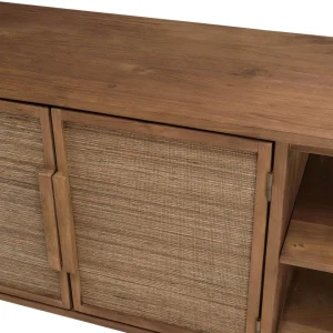 MACABANE Buffet Arrondi En Bois De Teck Recyclé 2 Portes 19