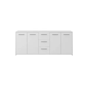 Marque Generique Buffet Bas 4 Portes 3 Tiroirs – Blanc Mat – L 179 X P 42 X H 74,5 Cm 7