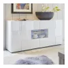 HAPPYMOBILI Buffet Blanc Laqué Brillant Design ARTIC 17