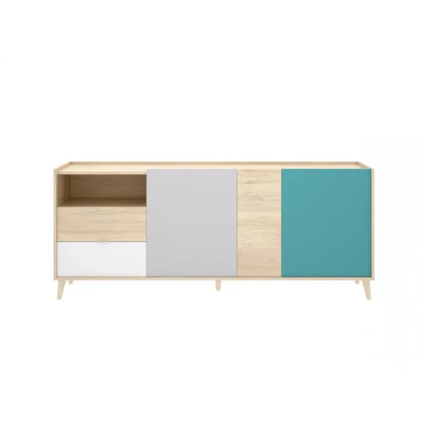 Vente-unique Buffet BICA – 3 Portes & 2 Tiroirs – Multicolores 3