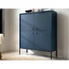 Vente-unique Buffet Haut – 4 Portes – Bleu – BOGDAN 8