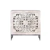 Pegane Buffet Commode En Bois De Manguier / Fer Coloris Blanc Vieilli – Longu… 17