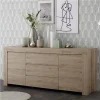 NOUVOMEUBLE Buffet Contemporain 180 Cm Chêne Clair ALANO 14