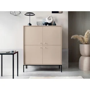 Vente-unique Buffet Haut – 4 Portes – Beige – BOGDAN 9