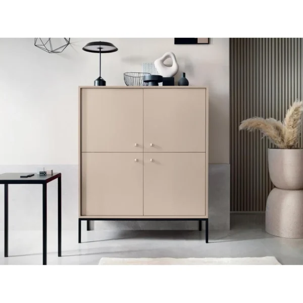 Vente-unique Buffet Haut – 4 Portes – Beige – BOGDAN 3