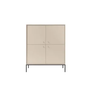 Vente-unique Buffet Haut – 4 Portes – Beige – BOGDAN 11