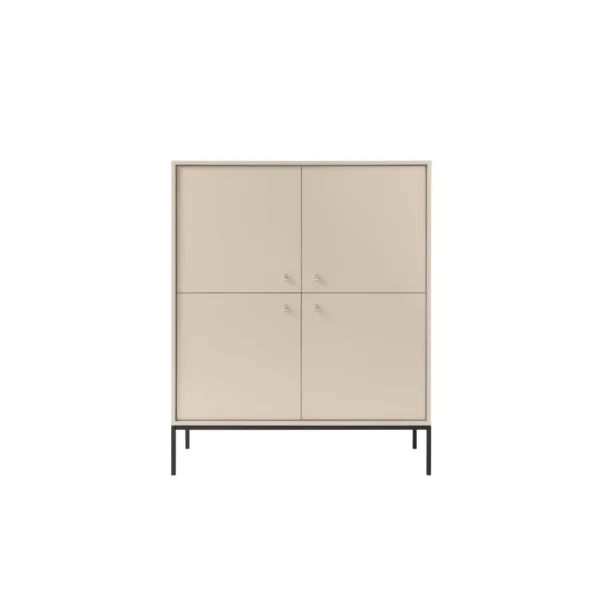 Vente-unique Buffet Haut – 4 Portes – Beige – BOGDAN 4