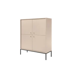 Vente-unique Buffet Haut – 4 Portes – Beige – BOGDAN 13