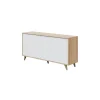 Usinestreet Buffet LAURA 3 Portes Avec 3 étagères L154cm – Blanc / Bois 13