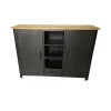 3S. X Home Buffet Métal 2 Portes 1 Tiroir Noir BAFER 16