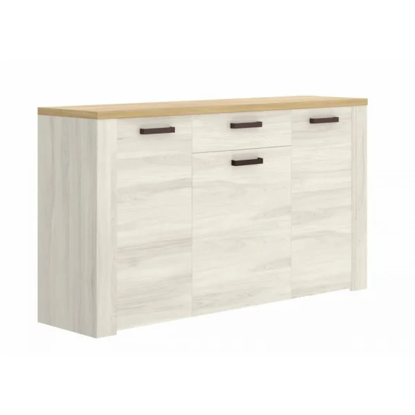 Pegane Buffet Meuble De Rangement 3 Portes Coloris Fines / Milano – Longueur … 1