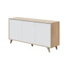 Pegane Buffet Meuble De Rangement En Mélamine Coloris Chêne Canadian Blanc … 22