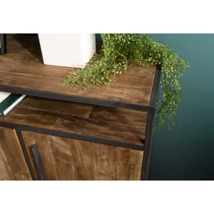 MACABANE Buffet SIXTINE 4 Portes 1 Étagère Bois Teck Recyclé Et Métal 34