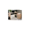 Vente-unique Bureau D’angle DEVEN Avec Rangements – 3 Tiroirs – Coloris : Chêne Et… 7