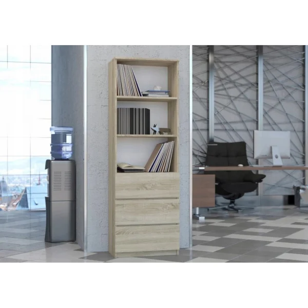 Hucoco CAMELLA | Bibliothèque Moderne Salon Chambre Bureau | 180x60x33 Cm | … 3