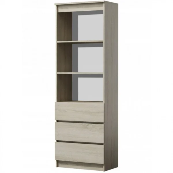 Hucoco CATANIA – Bibliothèque Moderne 3 Tiroirs + 2 étagères – 180x60x35 -… 1