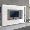 Ahd Amazing Home Design Composition Murale Blanc Brillant Meuble TV Colonne Vitrine Unité Mur… 7