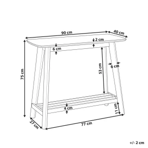 Beliani Console Bois Clair TULARE 7