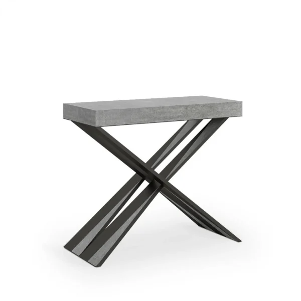 Itamoby Console Design Extensible 90×40-300 Cm Table Moderne Diago Concrete 4