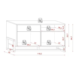 VIVALDI Commode – OSLO – 120 Cm – Blanc Mat – Style Moderne 12