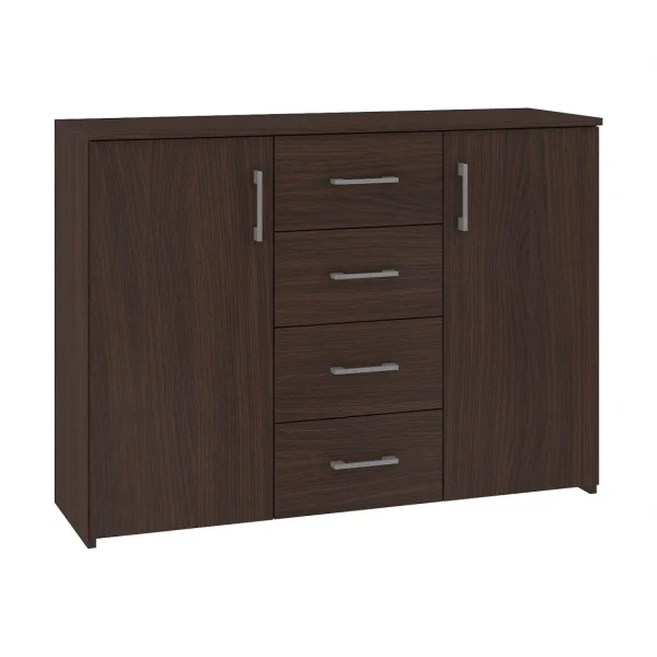 Hucoco ELTON | Commode Buffet Moderne Salon Séjour Chambre | 110x80x35cm 4 T… 1