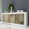 NOUVOMEUBLE Enfilade 210 Cm Couleur Bois Et Blanc FOCIA 6 19