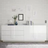 NOUVOMEUBLE Enfilade 240 Cm Blanc Laqué Design JUNON 2 19