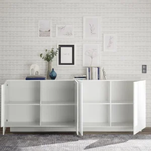 NOUVOMEUBLE Enfilade 240 Cm Blanc Laqué Design JUNON 2 10