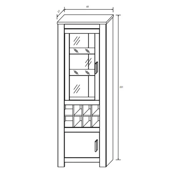 Pegane Ensemble De Salon Meuble TV, Buffet, Vitrine Avec LED Coloris Chêne, … 4