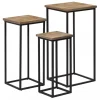 Chunhelife Ensemble De Tables Pour Plante 3 Pcs Teck Recyclé 7