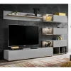 Ac-Deco Ensemble Meuble TV Design Silk 240cm Gris & Naturel 16