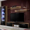 Ac-Deco Ensemble Meuble TV & Bibliothèque Galino I Wood 250cm Prunier & Noir 13