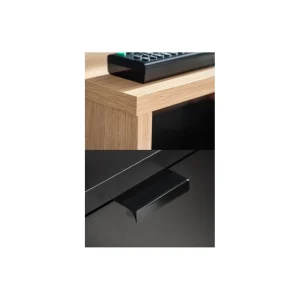 Dusine ENSEMBLE MEUBLE TV NANO NOIR MAT ET BOIS ARTISANA 175 CM 10