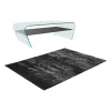 Vente-unique Ensemble Table Basse Transparent Et Noir KELLY Et Tapis Shaggy Anthrac… 17