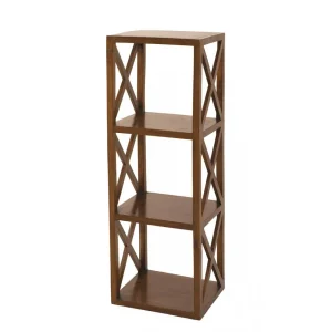 MACABANE Etagère EDEN 3 Cases Croisillons Bois Mindi 40 Cm 6