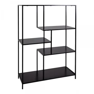 HOUSE NORDIC Étagère 4 étages 120cm En Métal Noir PARKER 10