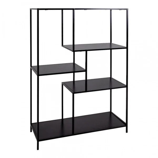 HOUSE NORDIC Étagère 4 étages 120cm En Métal Noir PARKER 4