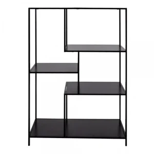 HOUSE NORDIC Étagère 4 étages 120cm En Métal Noir PARKER 12