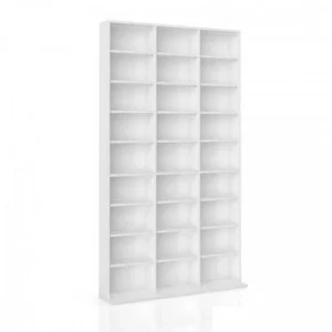 MPC Etagère Bibliothèque Range Cd Blanc 102 X 180 X 15 Cm (lxhxp) 6