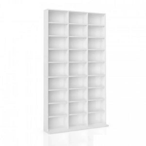 MPC Etagère Bibliothèque Range Cd Blanc 102 X 180 X 15 Cm (lxhxp) 3