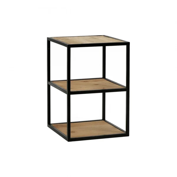 Pomax Etagère Carrée 30×30 Cm Beige Et Piétement En Métal Noir 3 Planche… 1