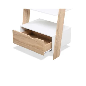 Idmarket Étagère échelle Scandinave Bois Blanc Et Façon Hêtre 15