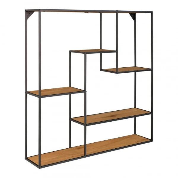 HOUSE NORDIC Etagère Murale 85cm Noir Et Chêne VITA 3