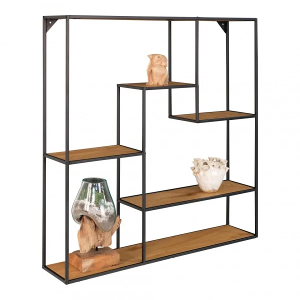 HOUSE NORDIC Etagère Murale 85cm Noir Et Chêne VITA 1