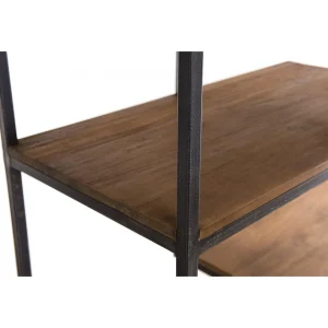 MACABANE Etagère SIXTINE Recto-Verso En Décalé 120X40X180Cm Bois Teck Recycl… 46