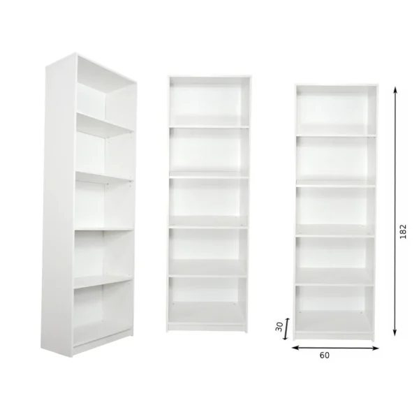 Hucoco EYLA – Bibliothèque 4 étagères – Dimensions 60x30x182 Cm – Etagère… 3