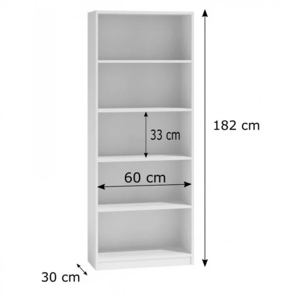 Hucoco FLORENCE | Bibliothèque Moderne | Étagère De Bureau Classique | Dim… 4