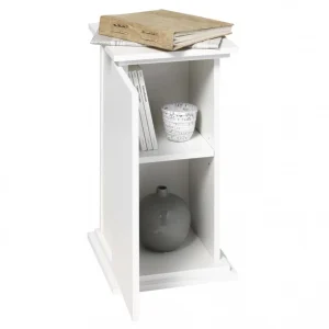 FMD Table D’appoint Avec Porte 57,4 Cm Blanc 8